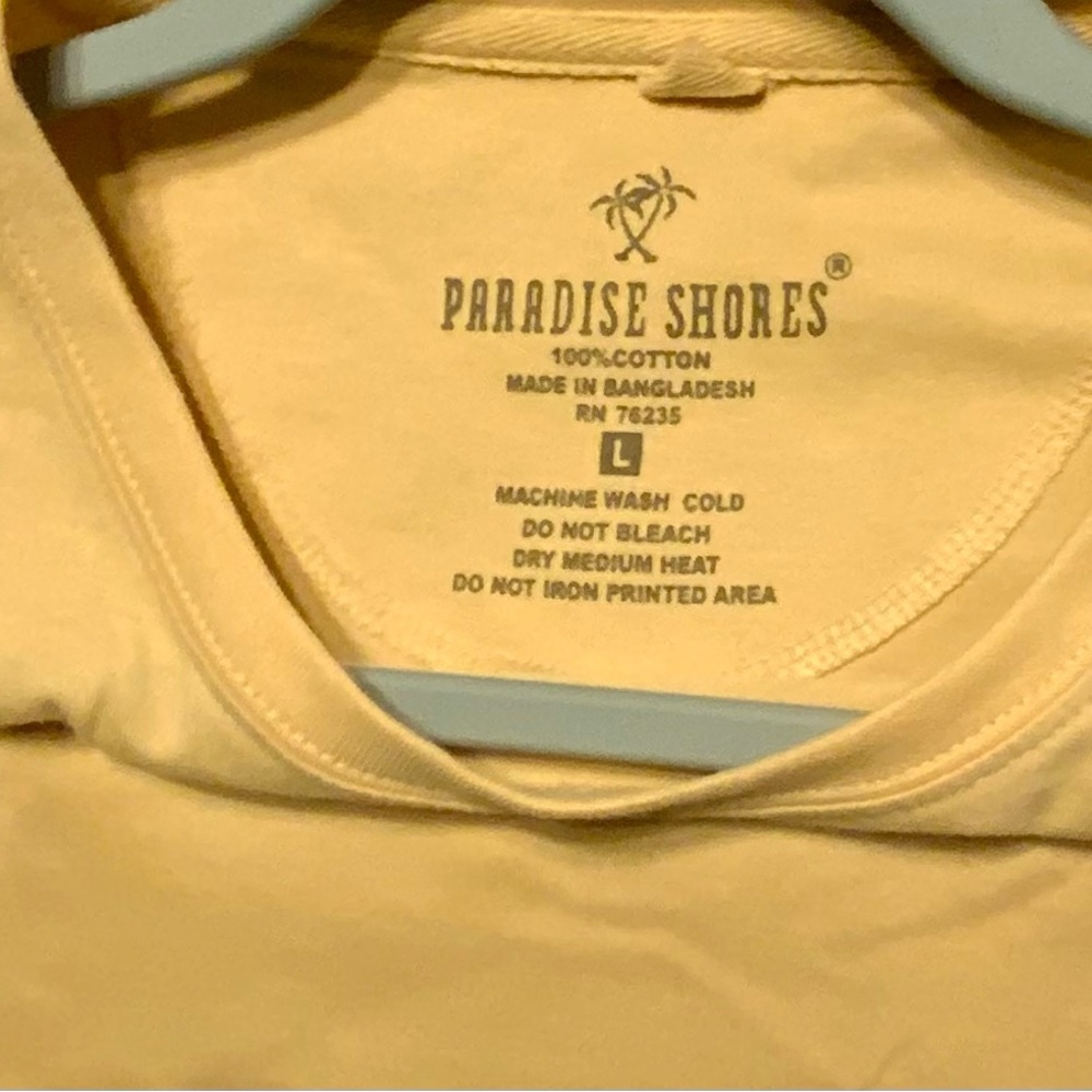 Paradise Shores Men's Cream Short Sleeve Tee